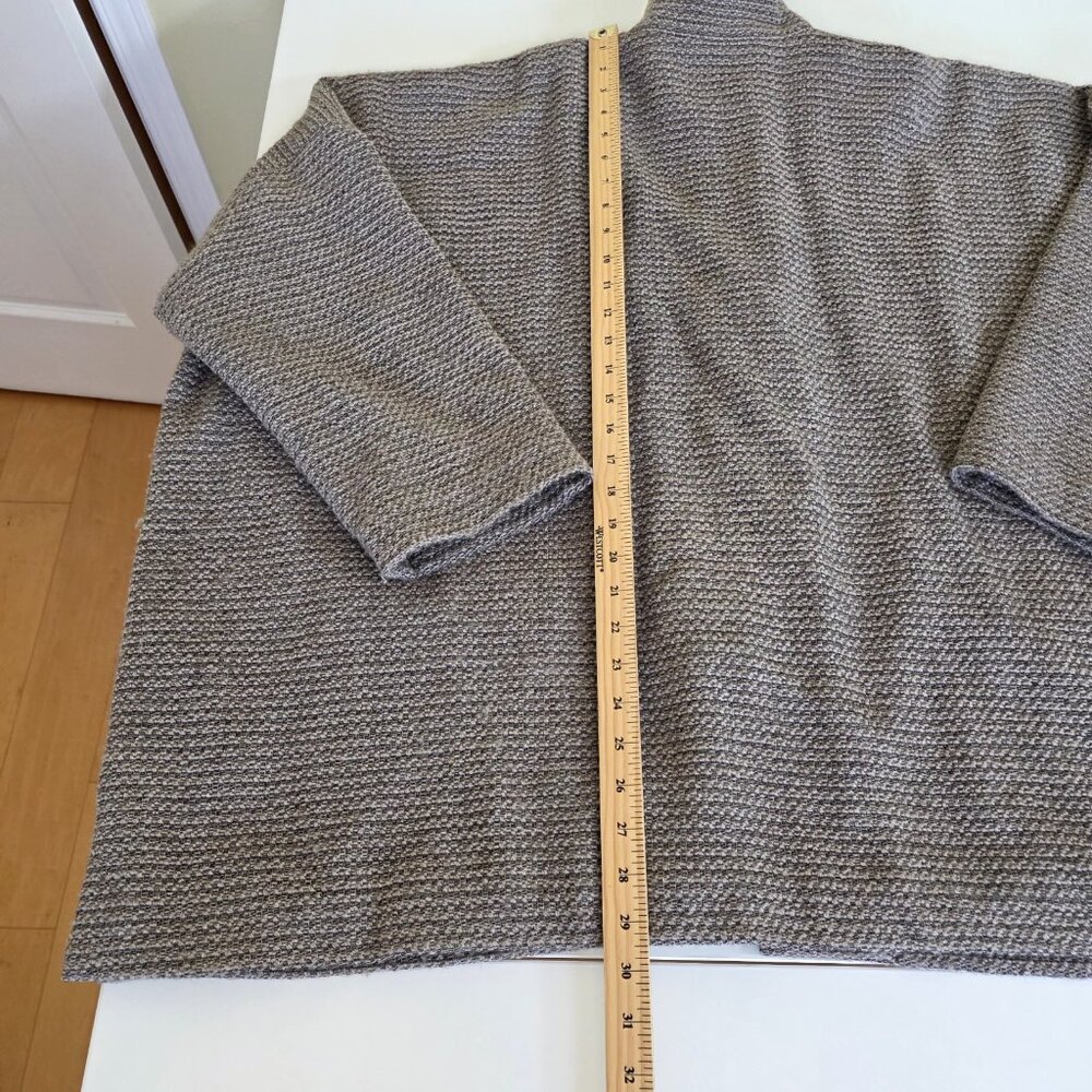 Eskandar Boxy Jacket - Size 1 / L - Brown Wool Blend - Silk Lined - Picture 7 of 15